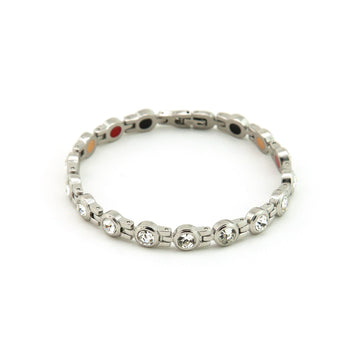 Stardust Dream - Negative Ion Bracelet, Stainless Steel with Swarovski Crystals